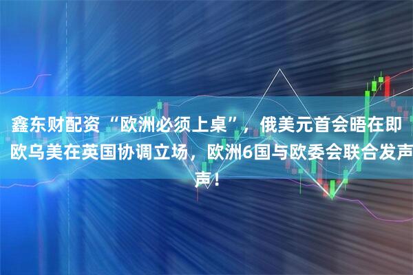 鑫东财配资 “欧洲必须上桌”，俄美元首会晤在即，欧乌美在英国协调立场，欧洲6国与欧委会联合发声！