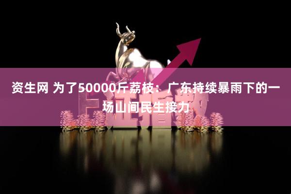 资生网 为了50000斤荔枝：广东持续暴雨下的一场山间民生接力